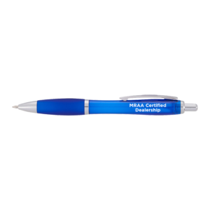 Blue Ball Point Pen with MRAA Certified Dealership printed on the side